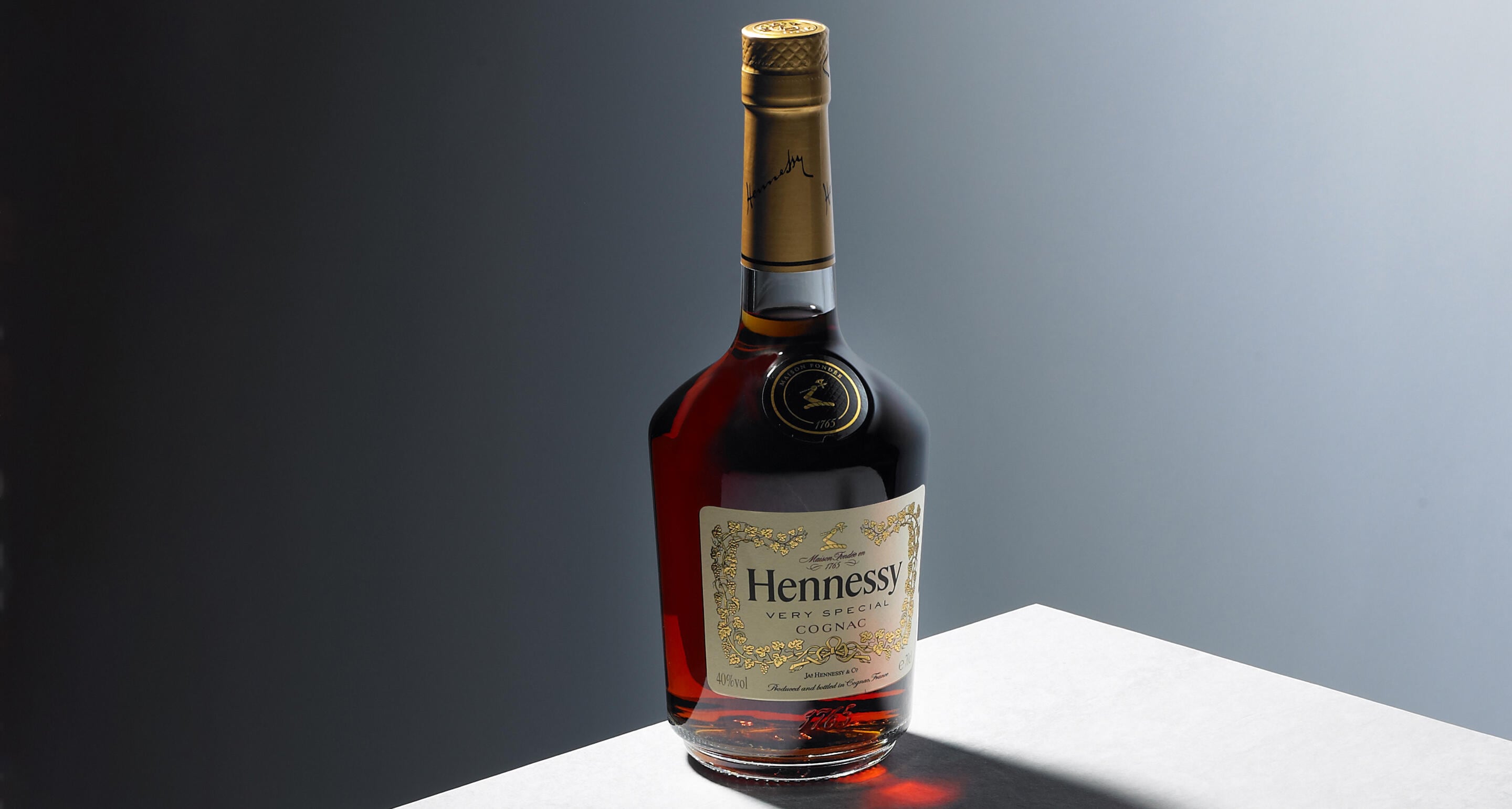 Hennessy V.S decanter on a table